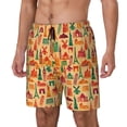 thumbnail image 1 of Naloa Travel And Tourism Print Men Swim Trunks with Compression Liner ,Board Shorts,Men's Swim Shorts with Drawstring and Elastic Waistband-X-Large, 1 of 6