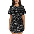 thumbnail image 1 of Naloa Travel The World Women's Short-Sleeved Pajama Set, Loungewear, Summer pajamas, Breathable Cozy - Small, 1 of 9