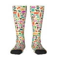 thumbnail image 1 of Naloa Travel Thigh High Socks Extra Long Stretchy Sock Women Over Knee High Opaque Stocking Daily Wear, 1 of 6