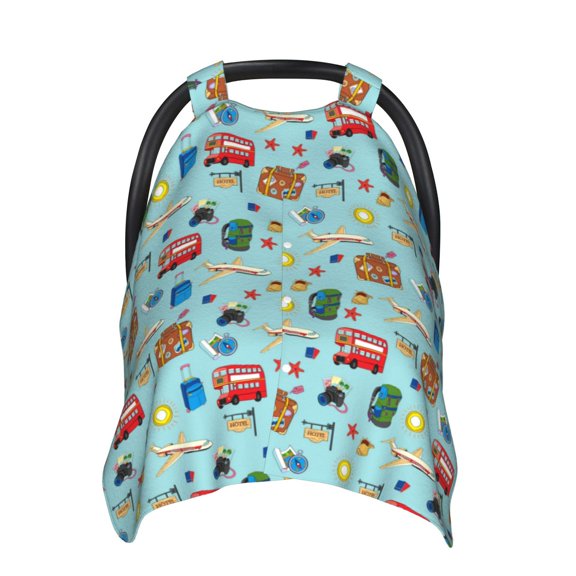 Naloa Travel1 Baby Car Seat Cover, Breathable Baby Carrier Cover, Multiuse Baby Carrier Cover & Nursing Breastfeeding Cover