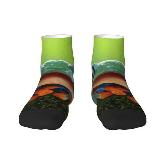 Naloa Tree Frog Ankle Socks for Women Non Slip Socks No Show Socks Classic Low Cut Casual Socks Casual Socks