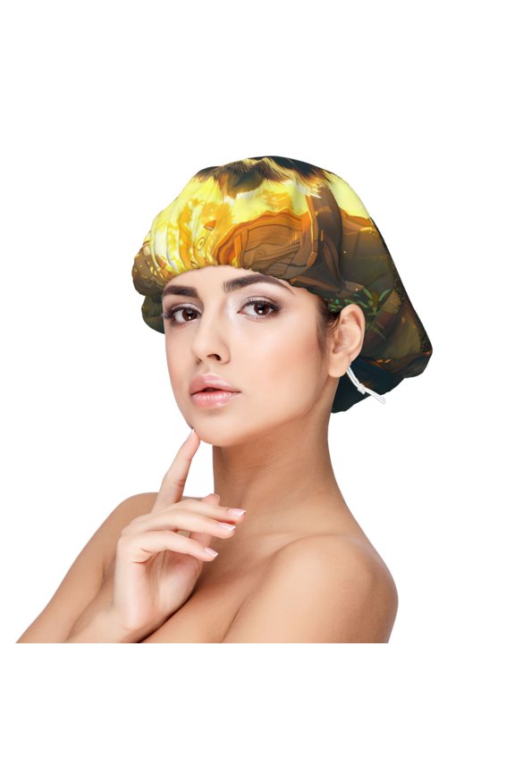 Tree Meditating Raccoon Adjustable Hair Bonnet for Sleeping, Hair Wrap Sleep Cap Turban for Women Men, Curly Straight Hair Long Large Braid Unisex