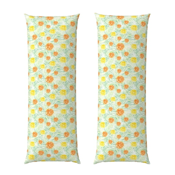 Naloa Tree Palms Lemon Body Pillow Cover, Pillowcases with Hidden Zipper Breathable Long Pillow Case (Pillows are not included,20x54 inch)