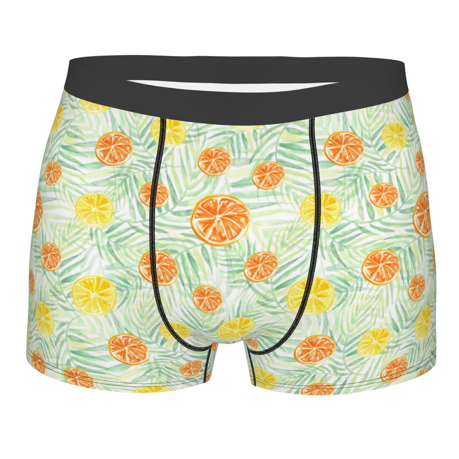 Naloa Tree Palms Lemon Print Mens Underwear - Boxers for Men, Classic ...
