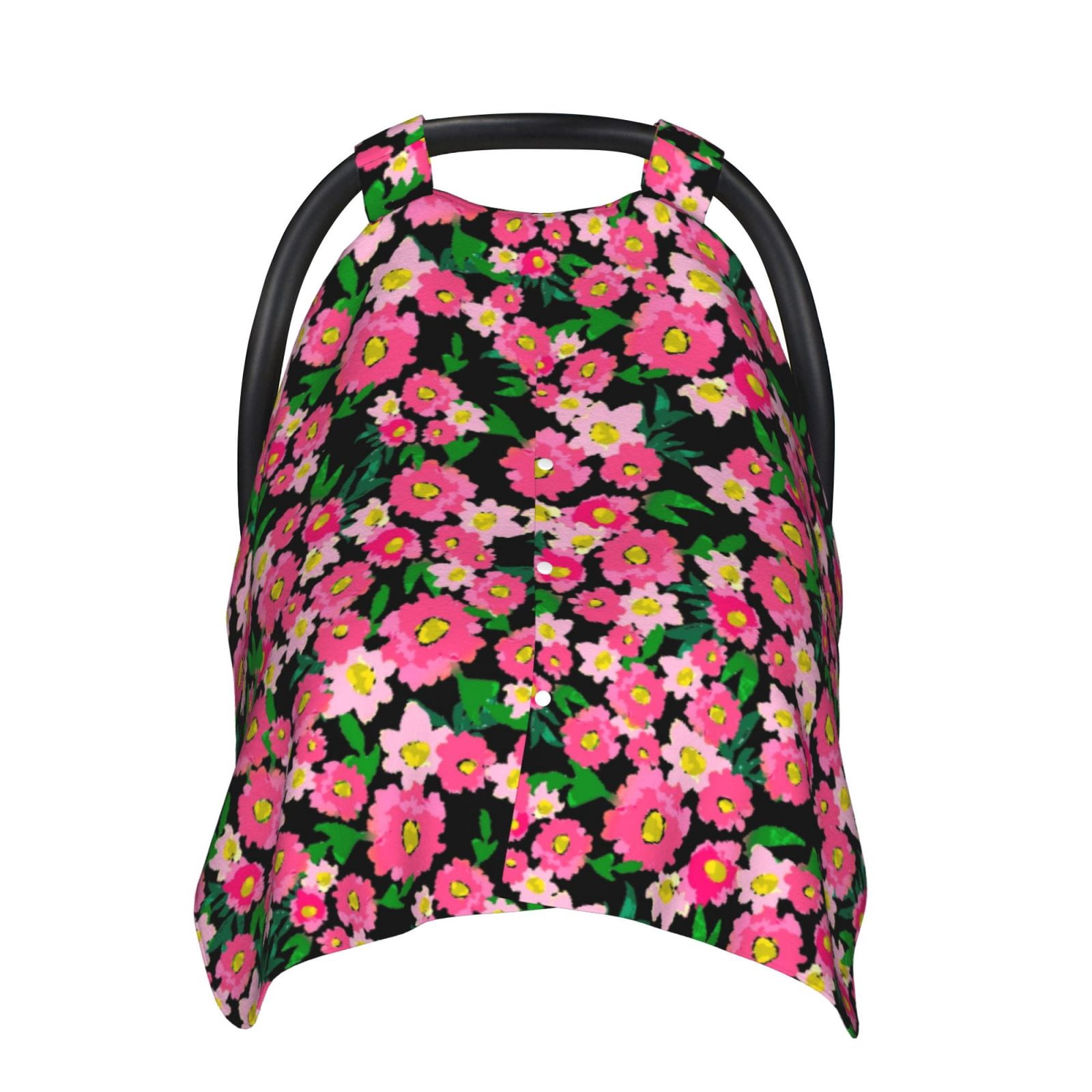 Naloa Trendy Floral Baby Car Seat Cover, Breathable Baby Carrier Cover, Multiuse Baby Carrier Cover & Nursing Breastfeeding Cover