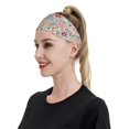 thumbnail image 1 of Naloa Trendy Floral Design Fashionable Sport Sweatband for Running, Yoga, Basketball - Head Circumference 19.6-22.4 inches, 1 of 9
