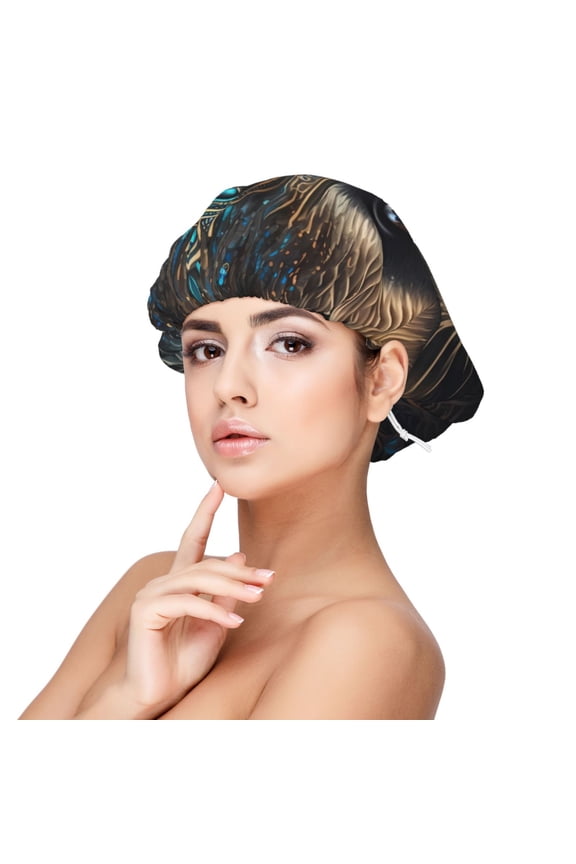 Tribal Style Raccoon Adjustable Hair Bonnet for Sleeping, Hair Wrap Sleep Cap Turban for Women Men, Curly Straight Hair Long Large Braid Unisex