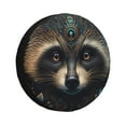 thumbnail image 1 of Naloa Tribal Style Raccoon PVC Leather Spare Tire Wheel Cover for Car Truck SUV Camper Trailer Universal Fit many size17 inch, 1 of 6