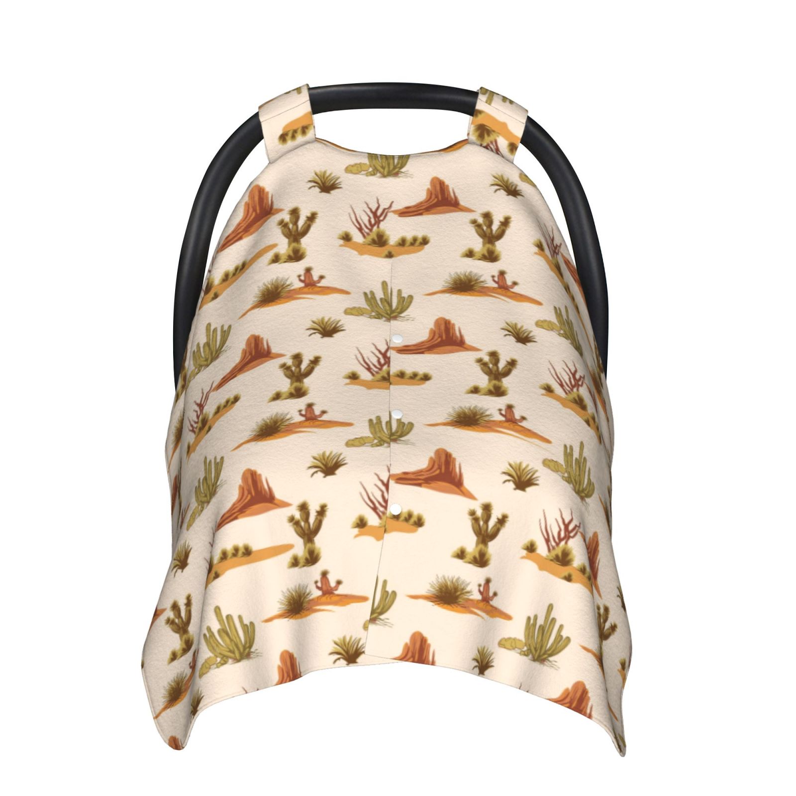 Naloa Tropical Desert Baby Car Seat Cover, Breathable Baby Carrier Cover, Multiuse Baby Carrier Cover & Nursing Breastfeeding Cover