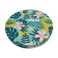 thumbnail image 1 of Naloa Tropical Floral Round Bar Stool Cushion Cover 12-14 inch, Fits Kitchen, Office, Restaurant Chairs - 13 inch, 1 of 7