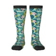 thumbnail image 1 of Naloa Tropical Floral Thigh High Socks Extra Long Stretchy Sock Women Over Knee High Opaque Stocking Daily Wear, 1 of 6