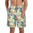 thumbnail image 1 of Naloa Tropical Flowers Men's Beach Shorts, Surfing shorts, Swim trunks, Quick Dry Swim Trunks for Surfing Beach Fun - XX-Large, 1 of 9