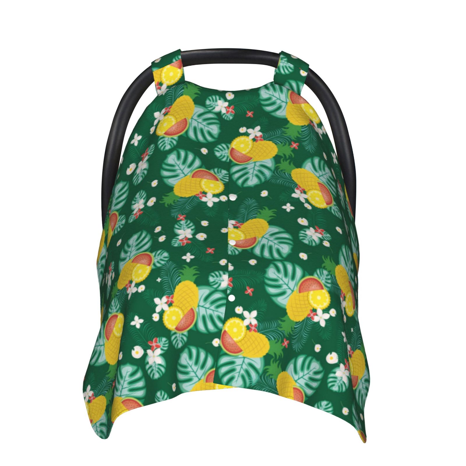 Naloa Tropical Fruit Baby Car Seat Cover, Breathable Baby Carrier Cover, Multiuse Baby Carrier Cover & Nursing Breastfeeding Cover