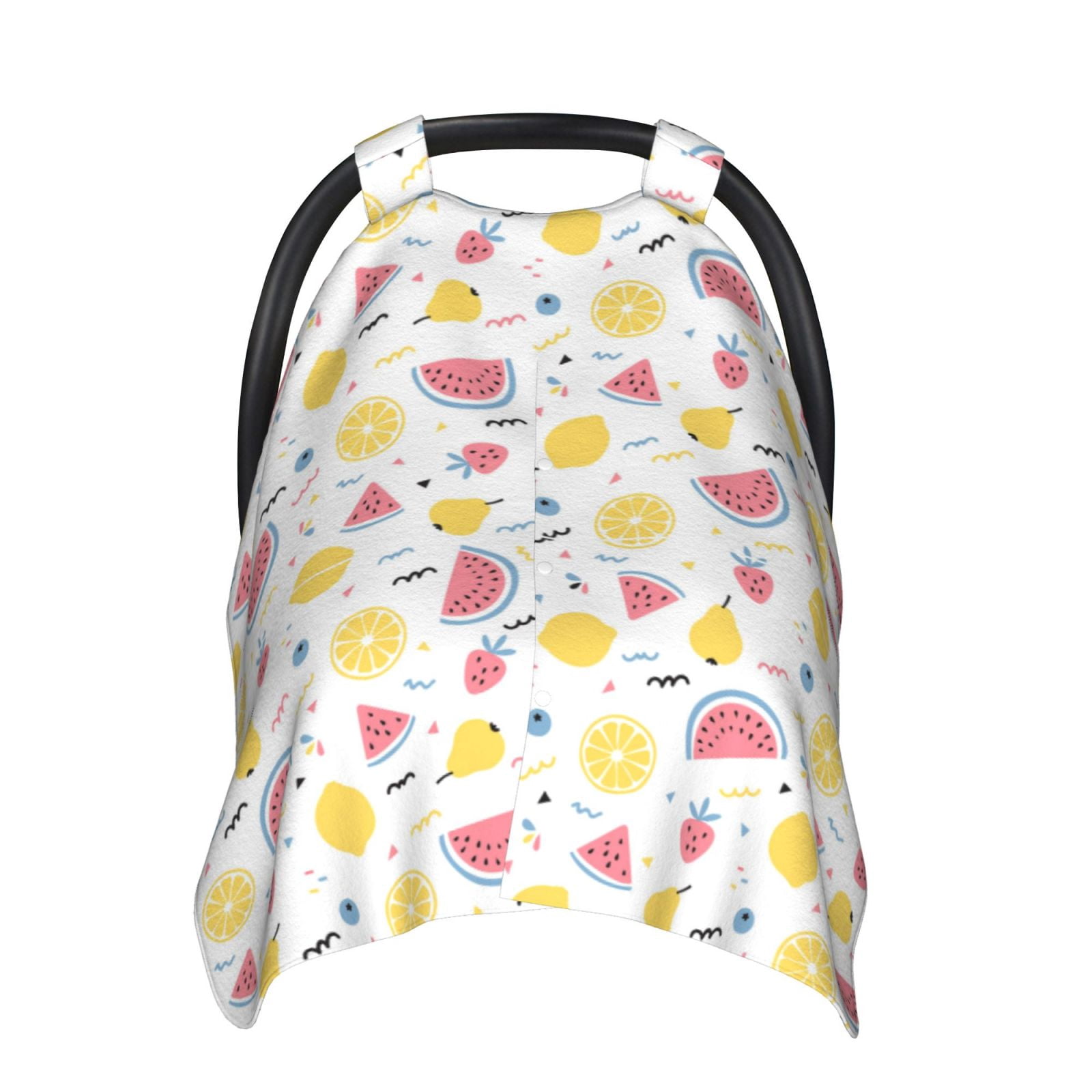 Naloa Tropical Fruit Baby Car Seat Cover, Breathable Baby Carrier Cover, Multiuse Baby Carrier Cover & Nursing Breastfeeding Cover