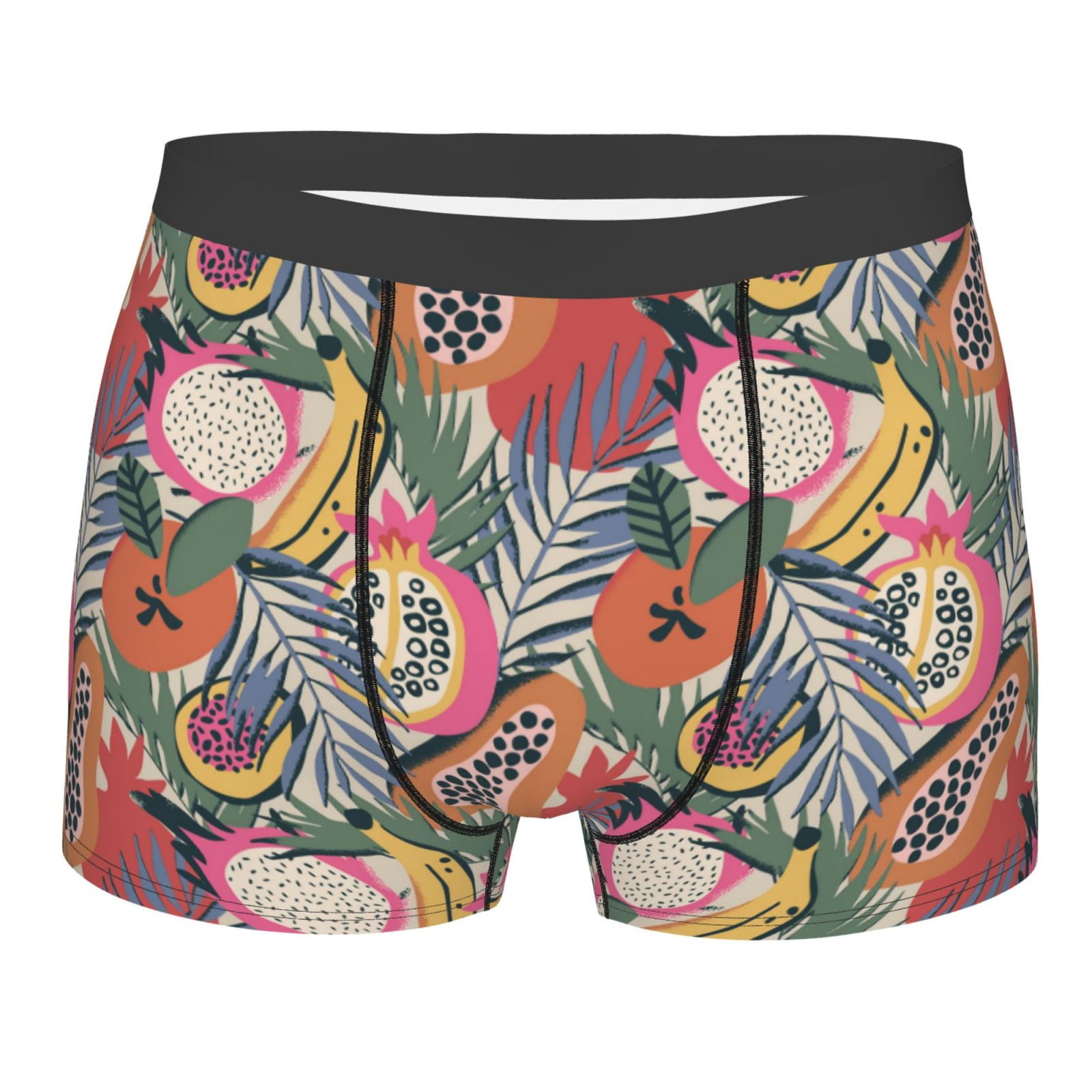Naloa Tropical Fruit Print Mens Underwear - Boxers for Men, Classic ...