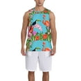 thumbnail image 1 of Naloa Tropical Jungle Flamingo Basketball Jersey Reversible Men's Mesh Athletic Sports Shirts Training Practice S-4XLSmall, 1 of 6