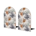 thumbnail image 1 of Naloa Tropical Leaves 2 Pcs Bookend Large Capacity Office Book Ends for Home Office Library School Study Decoration, 1 of 8