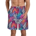 thumbnail image 1 of Naloa Tropical Leaves Men's Beach Shorts, Surfing shorts, Swim trunks, Quick Dry Swim Trunks for Surfing Beach Fun - X-Large, 1 of 9