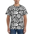 thumbnail image 1 of Naloa Tropical Leaves Men's T-Shirt Sport T-shirt Men's Basic Tee Casual Men's Shirt, Round Neck, Short Sleeves - Medium, 1 of 5