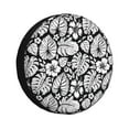 thumbnail image 1 of Naloa Tropical Leaves PVC Leather Spare Tire Wheel Cover for Car Truck SUV Camper Trailer Universal Fit many size14 inch, 1 of 6