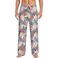 thumbnail image 1 of Naloa Tropical Leaves Pajama Pants Men, PJ Bottoms, Sleep & Lounge Pants-Medium, 1 of 6