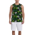 thumbnail image 1 of Naloa Tropical Leaves1 Basketball Jersey Reversible Men's Mesh Athletic Sports Shirts Training Practice S-4XLMedium, 1 of 6