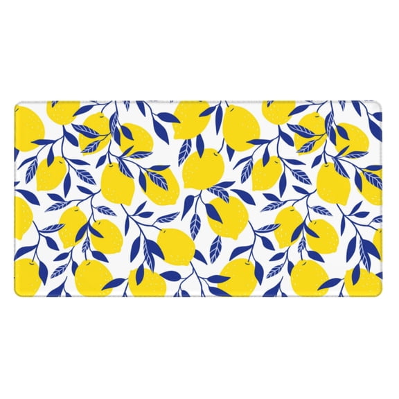 Naloa Tropical Lemon Gaming Mouse Pad Large Mouse Mat Long Extended Desk Pad Non-Slip Rubber Mice Pads Stitched Edges Thin Pad (16x29.5 Inch)