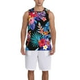 thumbnail image 1 of Naloa Tropical Palm Leaves Basketball Jersey Reversible Men's Mesh Athletic Sports Shirts Training Practice S-4XL4X-Large, 1 of 6