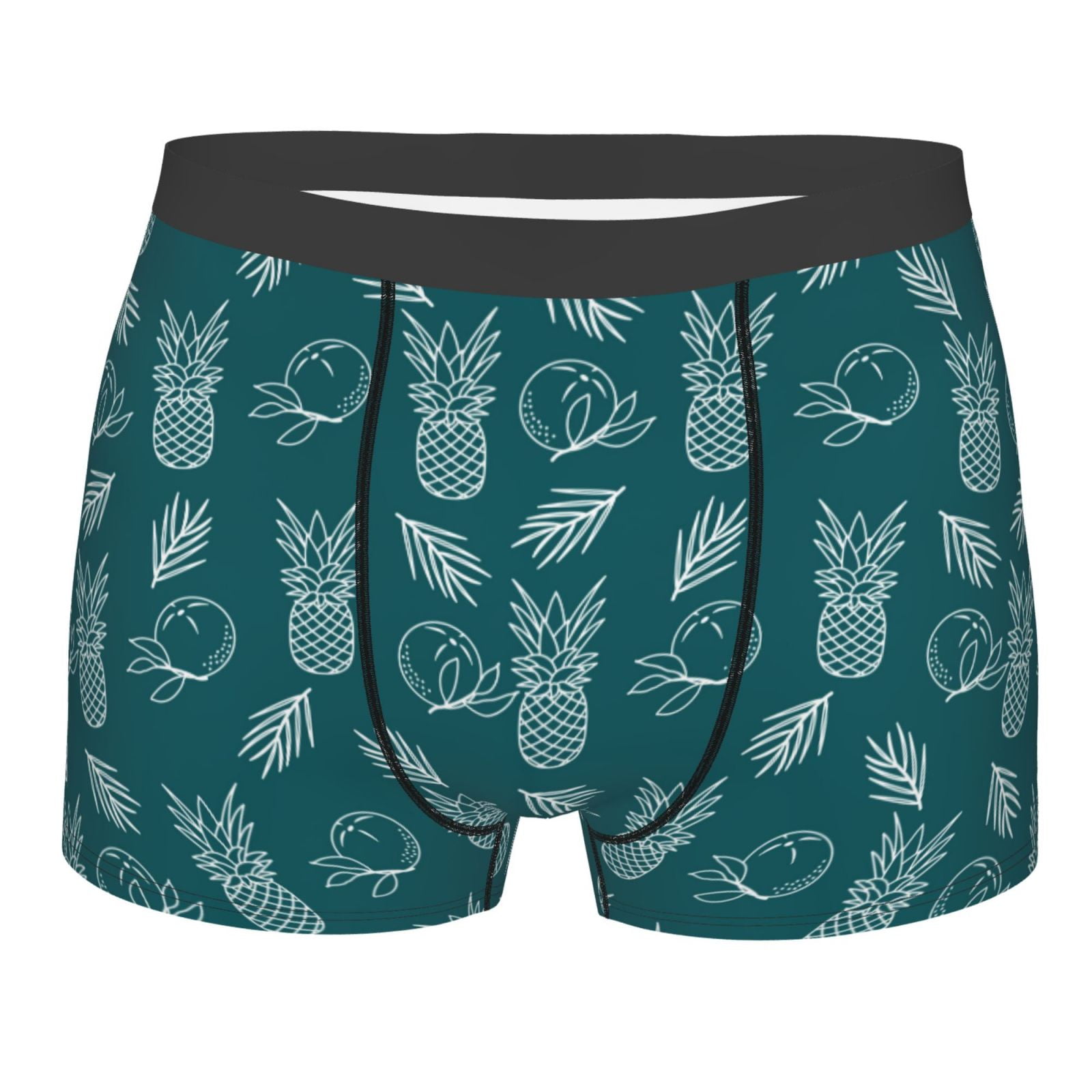 Naloa Tropical Pineapple Print Mens Underwear - Boxers for Men, Classic ...