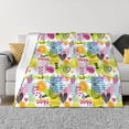 thumbnail image 1 of Naloa Tropical Pineapples Flannel Fleece Throw Blanket for Bed Couch, Thick Blanket - All Seasons Suitable for Women, Men and Kids-50"x40", 1 of 6