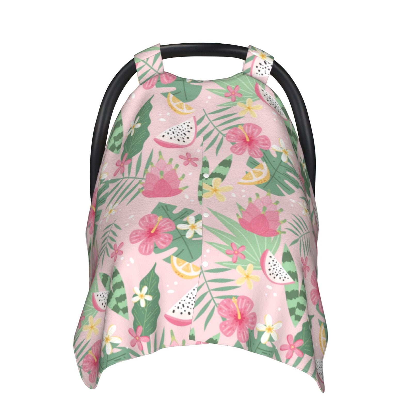 Naloa Tropical Pitaya Baby Car Seat Cover, Breathable Baby Carrier Cover, Multiuse Baby Carrier Cover & Nursing Breastfeeding Cover