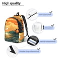 thumbnail image 1 of Naloa Tropical Sunset Paradise Print Durable Canvas College Rucksack,Laptop Excursion Backpack,Travel Notebook School Backpack,Bookbag For Men Women, 1 of 5