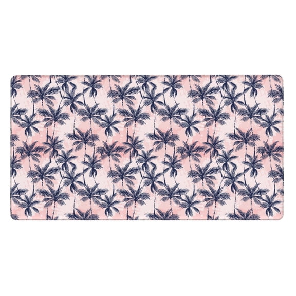 Naloa Tropics Palm Trees Gaming Mouse Pad Large Mouse Mat Long Extended Desk Pad Non-Slip Rubber Mice Pads Stitched Edges Thin Pad (16x29.5 Inch)