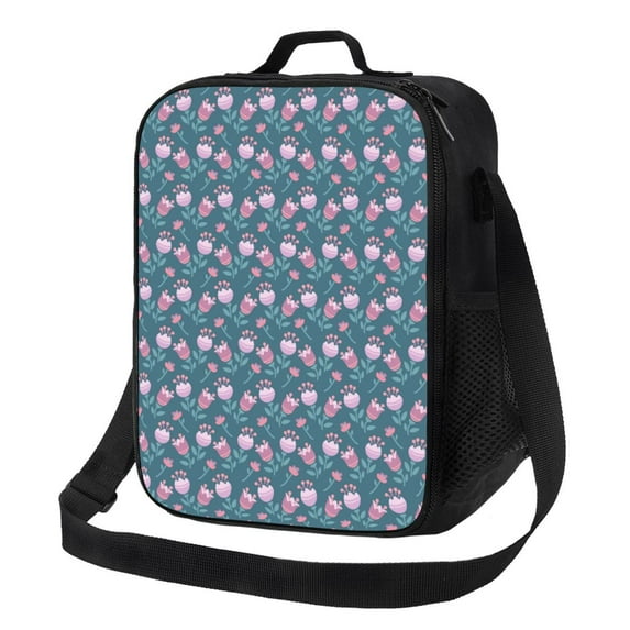 Naloa Tulips Flowers Lunch box Lunch bag for men women Large capacity Lunchbox Insulated Lunch bag Lunch box cooler