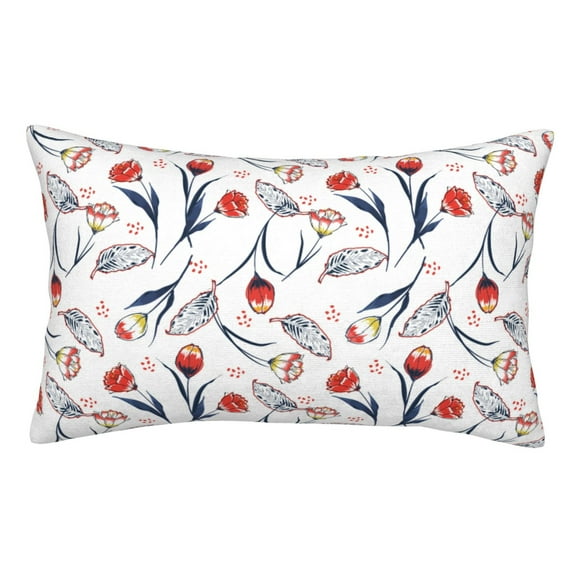 Naloa Tulips Flowers Pillow Covers, Throw Pillow Case Cushion Covers,Cushion for Bedroom,Couch,Home-20"x30"