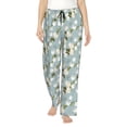 thumbnail image 1 of Naloa Tulips Flowers Print Women’s Ultra-Soft Comfy Pajama Lounge Pants with Pockets & Drawstring, 1 of 8