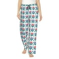 thumbnail image 1 of Naloa Tulips Flowers Print Women’s Ultra-Soft Comfy Pajama Lounge Pants with Pockets & Drawstring, 1 of 8