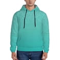 thumbnail image 1 of Naloa Turquoise Glitter Men's Casual Hooded Collar Drawstring Hoodies Pullover Sweatshirts Casual Long Sleeve Shirts-Small, 1 of 7