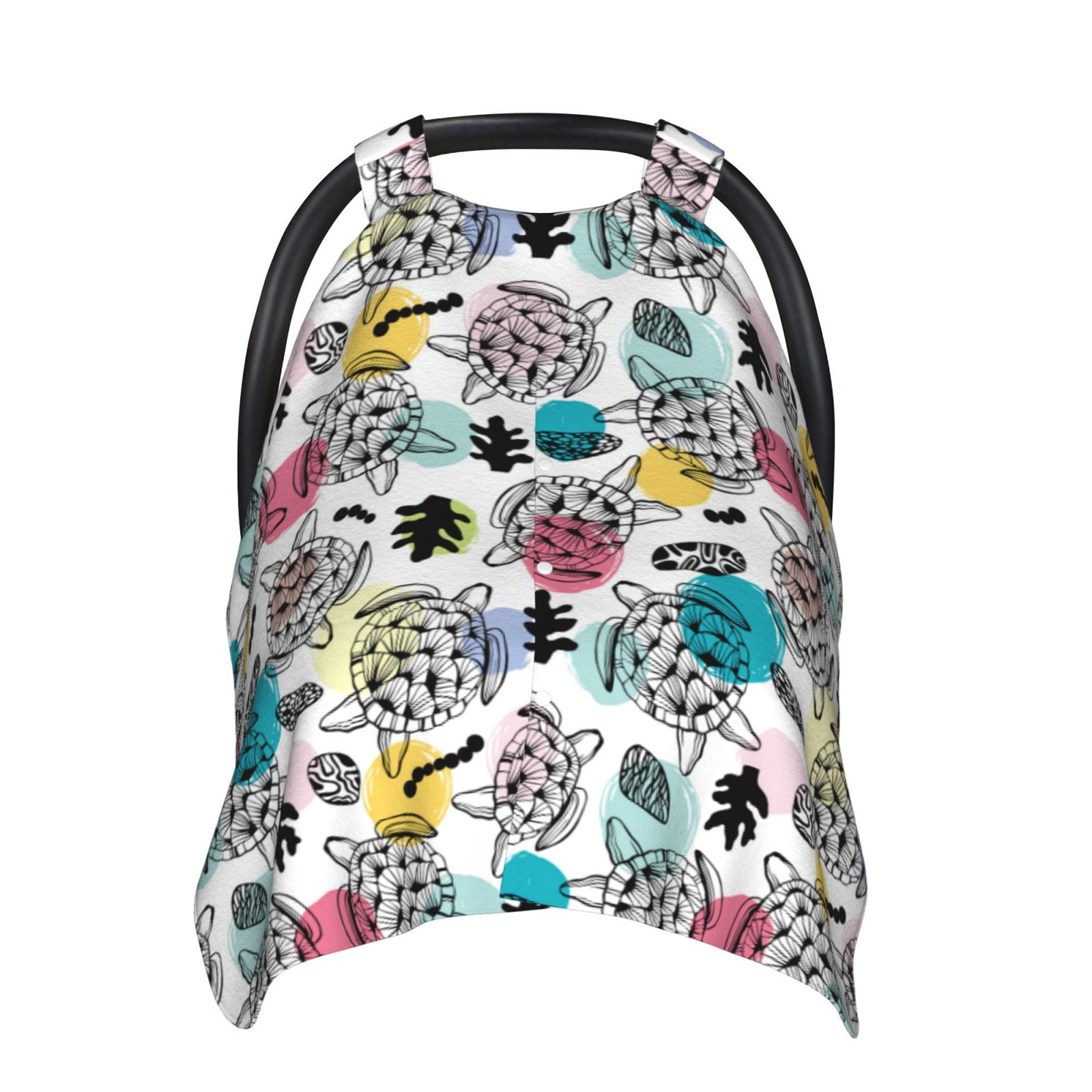 Naloa Turtle Baby Car Seat Cover, Breathable Baby Carrier Cover, Multiuse Baby Carrier Cover & Nursing Breastfeeding Cover
