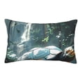 thumbnail image 1 of Naloa Turtle In Jungle Waterfall Pillowcase, Throw Pillowcase, Wrinkle-Free, Stain-Resistant with Hidden Zipper for Bedroom Sofa-16"x24", 1 of 6