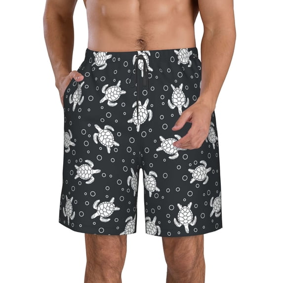 Naloa Turtle Men's Beach Shorts, Surfing shorts, Swim trunks, Quick Dry Swim Trunks for Surfing Beach Fun - 3X-Large