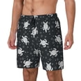 thumbnail image 1 of Naloa Turtle Print Men Swim Trunks with Compression Liner ,Board Shorts,Men's Swim Shorts with Drawstring and Elastic Waistband-Large, 1 of 6