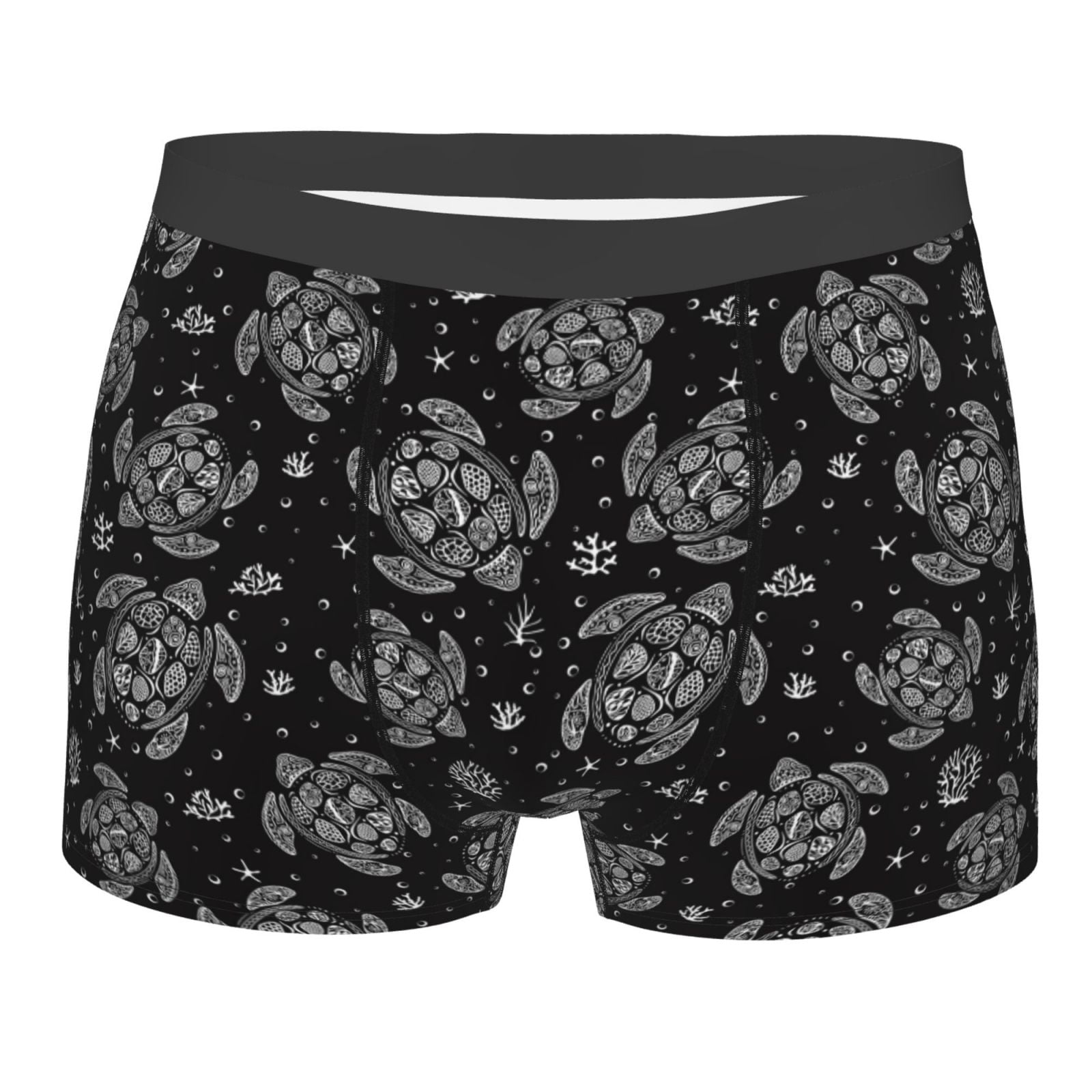 Naloa Turtle Print Mens Underwear - Boxers for Men, Classic Briefs for ...