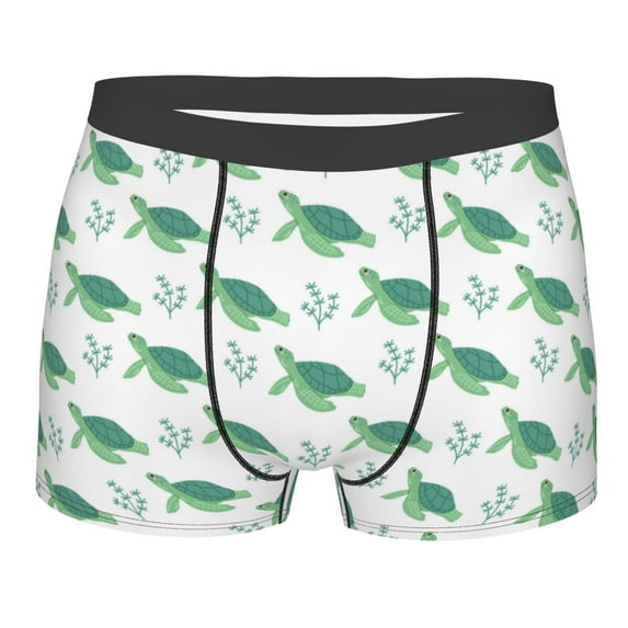 Naloa Turtle Print Mens Underwear - Boxers for Men, Classic Briefs for Men