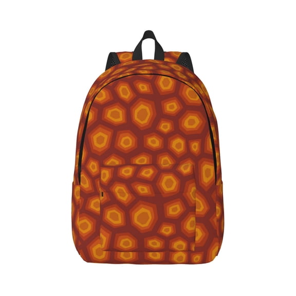 Naloa Turtle Shell Canvas Backpack for Men Women Rucksack Casual Travel Daypack College Tote Satchel Bookbag for Teens-Medium