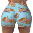 thumbnail image 1 of Naloa Turtles And Corals Biker Shorts for Women Seamless Scrunch Short Women’s Yoga Shorts for Gym Running Sport Shorts - X-Large, 1 of 9