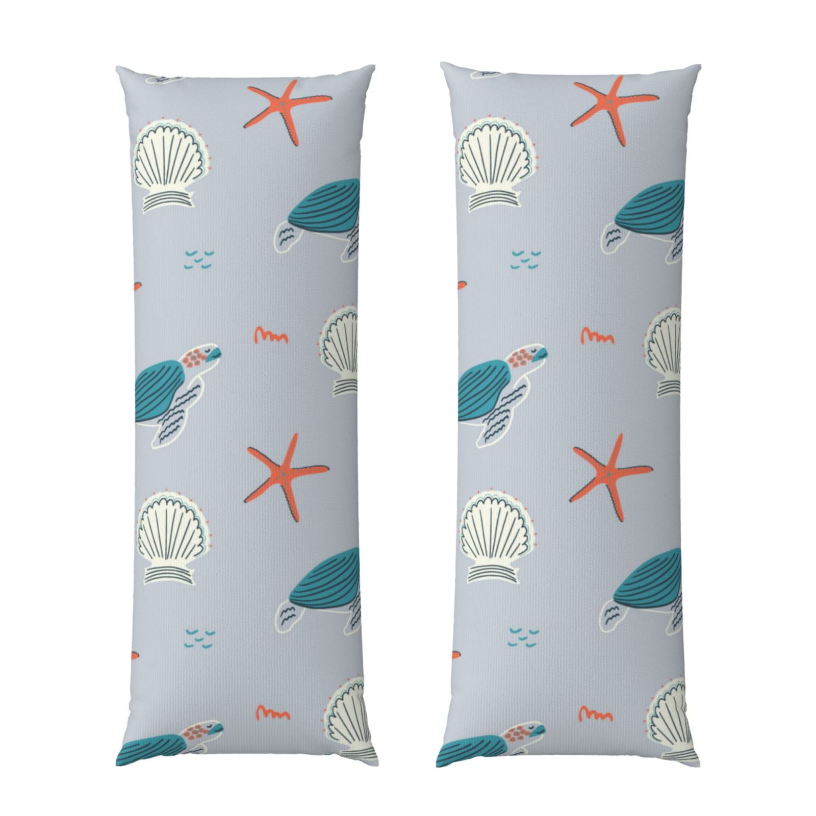 Naloa Turtles And Shells Super Soft 20x60 Body Pillow Case,Long Side
