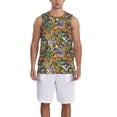 thumbnail image 1 of Naloa USA 1 Basketball Jersey Reversible Men's Mesh Athletic Sports Shirts Training Practice S-4XLXX-Large, 1 of 6