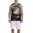 thumbnail image 1 of Naloa USA Bald Eagle Basketball Jersey Reversible Men's Mesh Athletic Sports Shirts Training Practice S-4XLLarge, 1 of 6