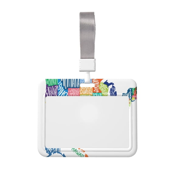 Naloa USA MAP Card Badge Holder Work Badge Sleeve for Office, School, Factory, ID Credit Cards, Driver Licenses and Passes